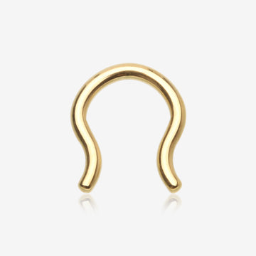 Implant Grade Titanium Gold PVD Basic Septum Retainer